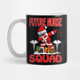 Christmas Future Nurse Squad Reindeer Pajama Dabing Santa Mug